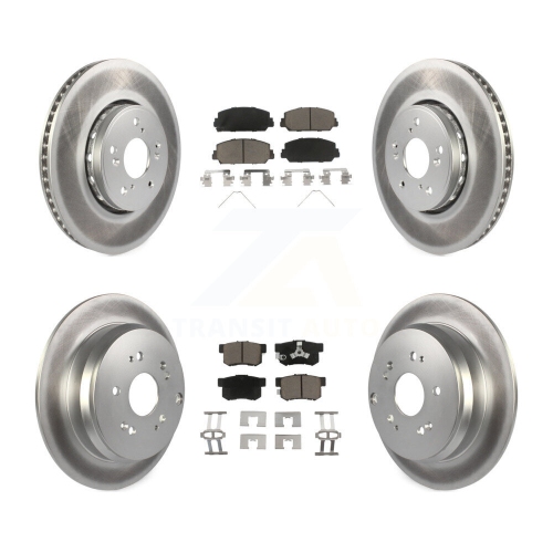 TRANSIT AUTO  Front Rear Coated Disc Brake Rotors And Ceramic Pads Kit for 2013-2018 Acura Rdx Kgc-101214