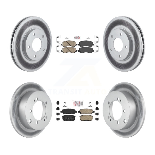 Plaquettes de frein avant arrière en céramique et disques recouverts pour Mitsubishi lancer KGA-101710