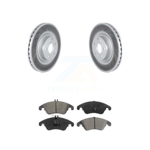 Disques de frein avant enduits et plaquettes semi-métalliques pour Mercedes-Benz E400 E550 C250 KGS-102252