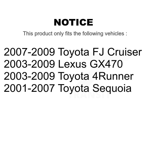 Rear Coated Brake Rotor Semi-Metallic Pad Kit For Toyota 4Runner FJ Cruiser Sequoia Lexus KGA-103903