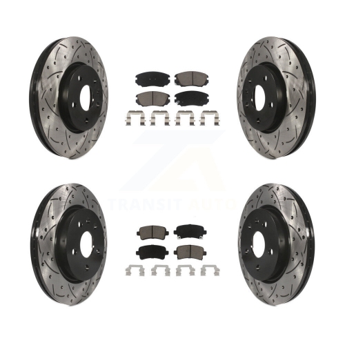 Plaquettes de frein à disque à fente pour perceuse arrière avant en céramique pour Chevrolet Malibu Impala Buick KDC-100502