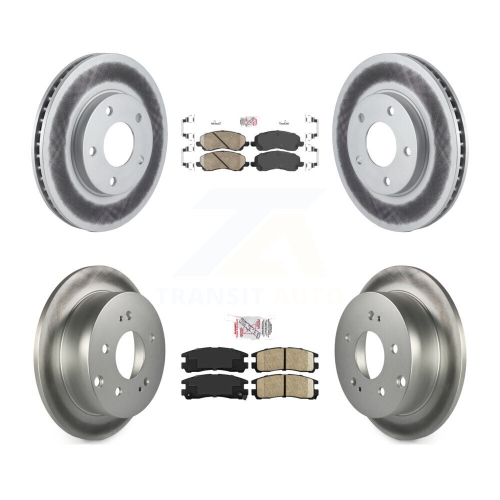 Front Rear Ceramic Pads And Coated Disc Brake Rotors Kit For Mitsubishi Galant KGA-101793