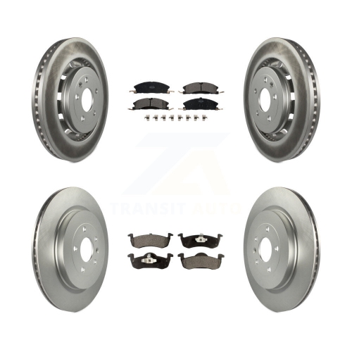 Kit de plaquettes en céramique de disque de frein avant arrière pour Lincoln MKT 17-19 avec disques ventilés KGT-103135
