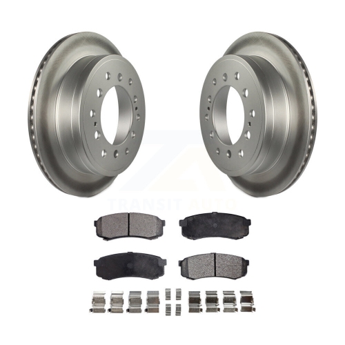 Rear Coated Brake Rotor & SemiMetallic Pad Kit For Toyota 4Runner