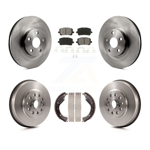 Front Rear Disc Brake Rotor Semi-Metallic Pad Drum Kit For Toyota Matrix Pontiac Vibe AWD K8S-103436