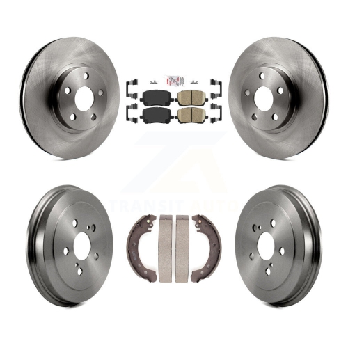 Front Rear Disc Brake Rotors Ceramic Pads And Drum Kit For Toyota Corolla K8A-104993