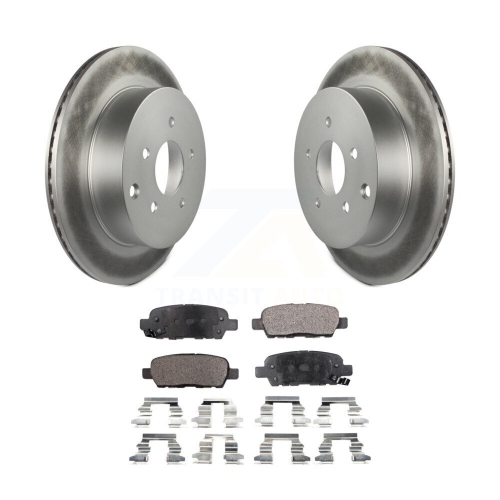 Rear Coated Brake Rotors Semi-Metallic Pad Kit For Nissan Murano INFINITI Pathfinder QX60 KGF-101383