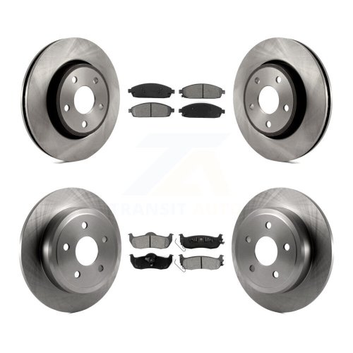 Front Rear Disc Brake Rotors And Semi-Metallic Pads Kit For Jeep Grand Cherokee Commander K8S-100990