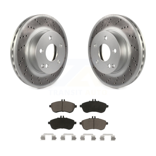 Front Coated Disc Brake Rotors And Ceramic Pads Kit For Mercedes-Benz C300 C250 C230 KGC-100092