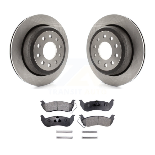 Rear Disc Brake Rotors And Ceramic Pads Kit For 2003-2011 Lincoln Town Car Sedan K8T-101715