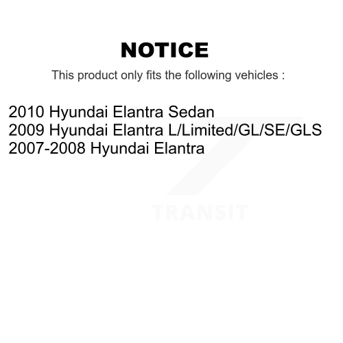 Disques de frein avant et plaquettes en céramique pour Hyundai Elantra K8C-100399