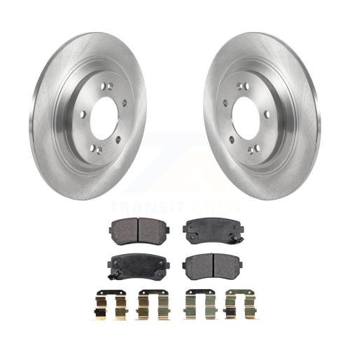 Image 1 of 10.. Rear Brake Rotor And Semi-Metallic Pad Kit For 2017 Kia Cadenza With Manual Parking K8F-103531
