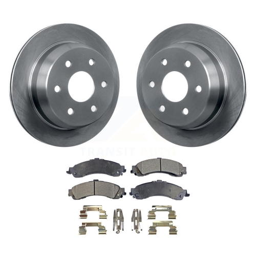 Image 1 of 10.. Rear Disc Brake Rotors And Semi-Metallic Pads Kit For 2002 Chevrolet Suburban 1500 4WD K8F-101505