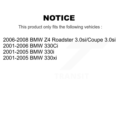 Front Disc Brake Rotors And Semi-Metallic Pads Kit For BMW 330Ci Z4 330i 330xi K8F-100374