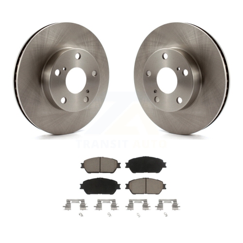 Image 1 de 10.. Disques de frein avant et plaquettes en céramique pour Toyota Tacoma 2005-2015 avec roues à 5 écrous K8C-100588
