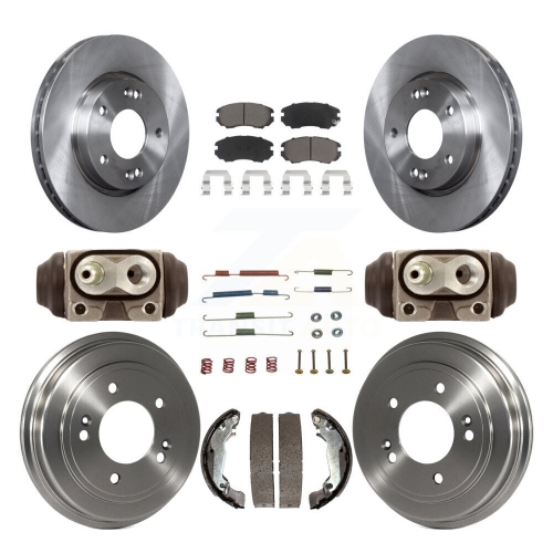 Front Rear Disc Brake Rotors Ceramic Pads And Drum Kit For Hyundai Elantra K8C-103331