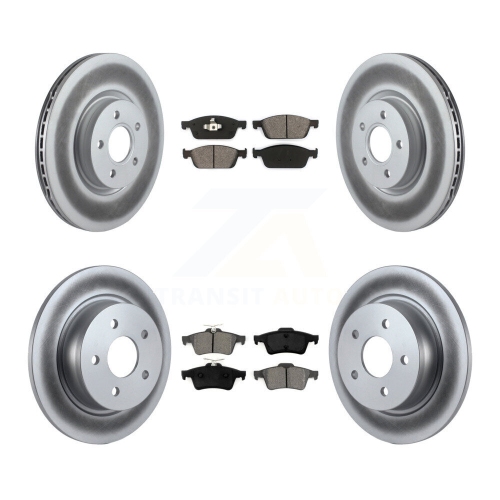 Disques de frein à disque à revêtement arrière avant, ensemble de plaquettes semi-métalliques pour Ford Escape Transit Connect KGS-100975