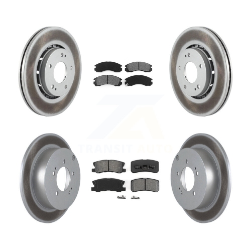 Disques de frein à disque recouverts à l'avant et plaquettes semi-métalliques pour Mitsubishi lancer KGS-101081