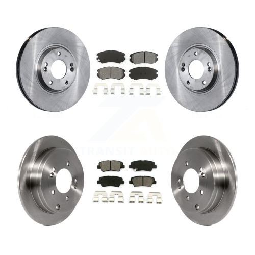 Image 1 of 10.. Front Rear Disc Brake Rotors And Semi-Metallic Pads Kit For Kia Amanti Hyundai Azera K8S-101234