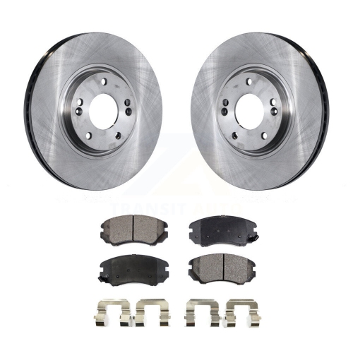 Image 1 of 10.. Front Disc Brake Rotors And Ceramic Pads Kit For Hyundai Azera Kia Amanti K8T-100434
