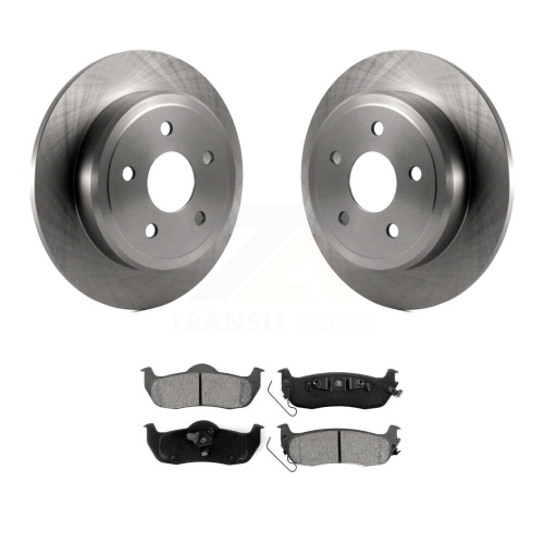 Image 1 of 10.. Rear Disc Brake Rotors And Semi-Metallic Pads Kit For Jeep Grand Cherokee Commander K8S-101669