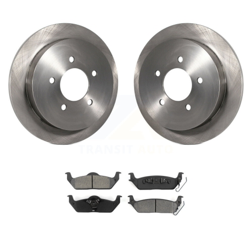Image 1 of 10.. Rear Disc Brake Rotors And Semi-Metallic Pads Kit For Ford F-150 K8S-102258