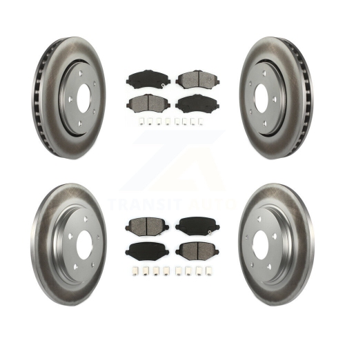 Image 1 of 10.. Front Rear Coat Brake Rotor Semi-Metallic Pad Kit For Dodge Grand Caravan Chrysler Town & KGS-102121