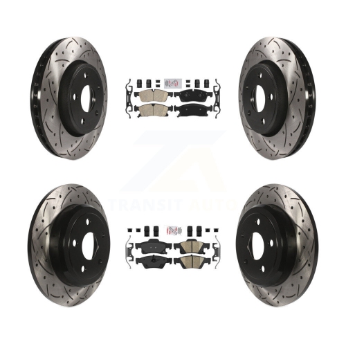 Patin en céramique à l'avant et disques de frein perforés recouverts pour Dodge Durango KDA-102516