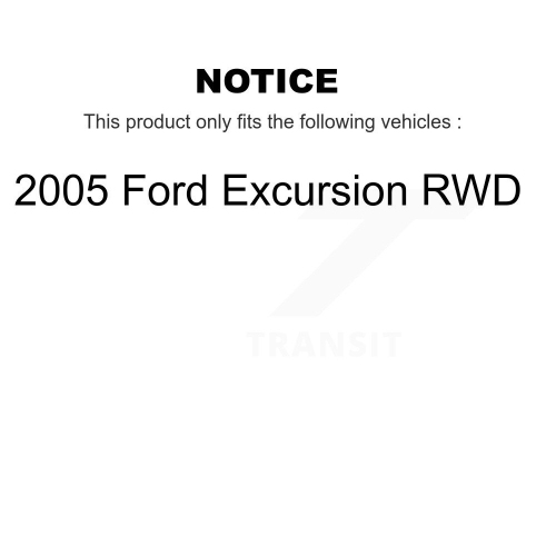 Front Disc Brake Rotor Hub Assembly And Semi-Metallic Pad Kit For 2005 Ford Excursion RWD K8S-100725