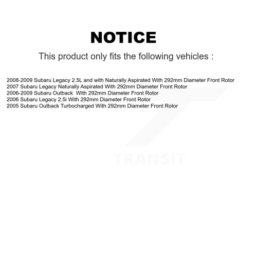 Front Rear Ceramic Pads And Disc Brake Rotors Kit For Subaru Outback Legacy K8A-102792