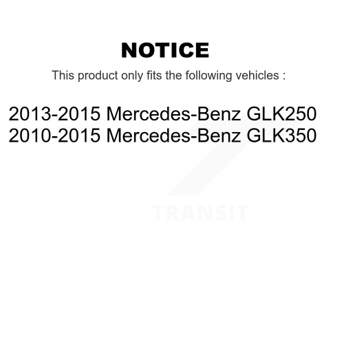 Disques de frein à disque à fente forés à l'avant à l'arrière, ensemble de plaquettes en céramique pour Mercedes-Benz GLK350 GLK250 KDT-100326