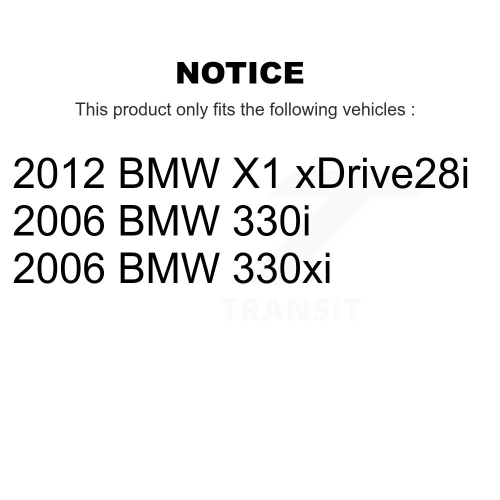 Ensemble de disques de frein avant et plaquettes en céramique pour BMW X1 330i 330xi K8C-100503