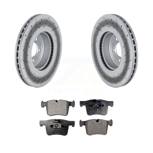 Front Coated Disc Brake Rotors And Ceramic Pads Kit For BMW 330i GT xDrive KGT-102721
