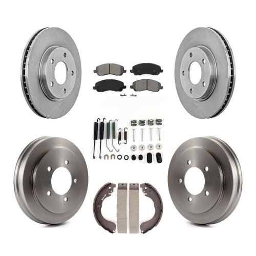 Front Rear Disc Brake Rotors Semi-Metallic Pads And Drum Kit For Dodge Caliber K8S-102071