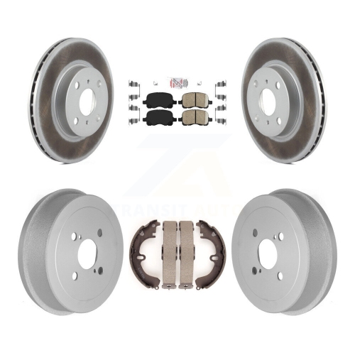 Disques de frein à disque arrière avant avec plaquettes en céramique et tambour enduit pour Toyota Corolla KGA-104388