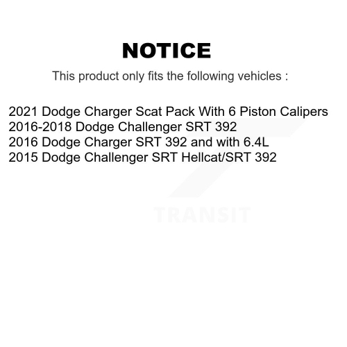 Disques de frein avant et plaquettes en céramique pour Dodge Challenger charger K8T-100225