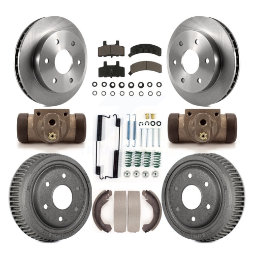 Front Rear Disc Brake Rotors Ceramic Pads And Drum Kit For Chevrolet K1500 K8C-102954