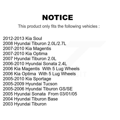 Front Coat Brake Rotor Ceramic Pad Kit For Hyundai Kia Sonata Tucson Soul Sportage Optima KGC-100344