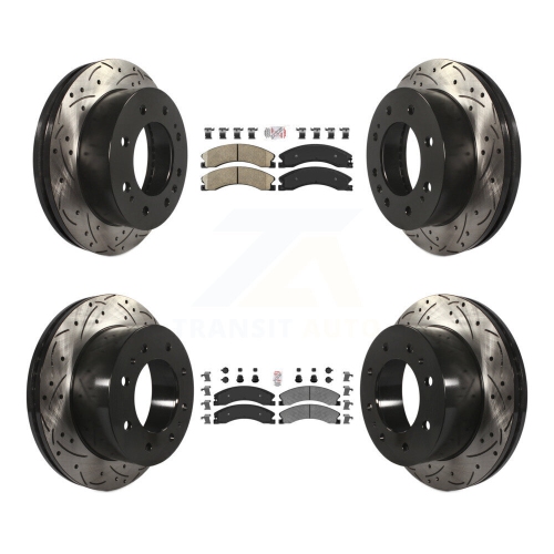 Ensemble de disques de frein avant semi-métalliques à plaquette arrière en céramique pour Chevrolet Sierra KDA-101219 de GMC