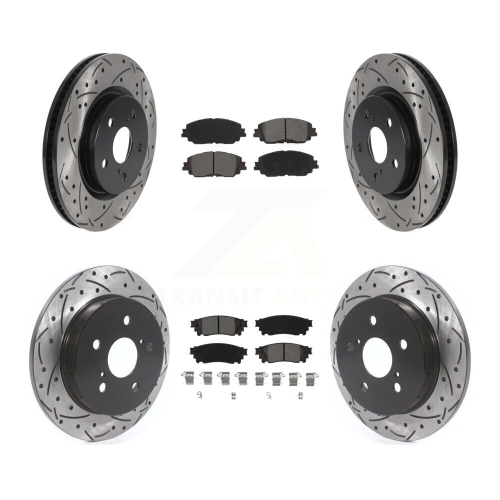 Disque de frein avant à fente percée arrière et plaquettes semi-métalliques pour Toyota RAV4 Camry Corolla KDS-100646