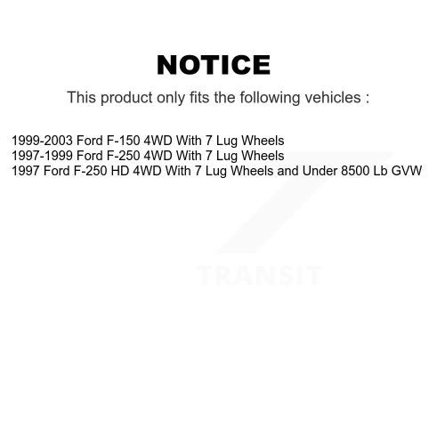 Front Rear Semi-Metallic Pads And Disc Brake Rotors Kit For Ford F-150 F-250 HD 4WD K8A-106369