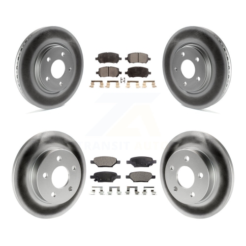Kit de plaquettes semi-métalliques de frein avant arrière pour Pontiac G5 10 avec freins à disque KGF-100579