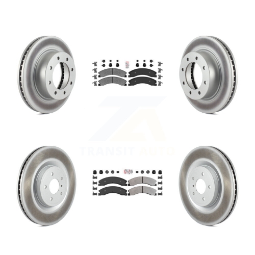 Front Rear Semi-Metallic Pad Coated Disc Brake Rotors Kit For Nissan NV2500 NV3500 NV1500 KGA-105069