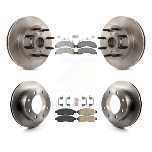 Image 1 de 10.. Plaquettes semi-métalliques avant et moyeu de disque de frein arrière pour Ford Excursion 2005 à propulsion arrière K 8&nbsp;A-105282