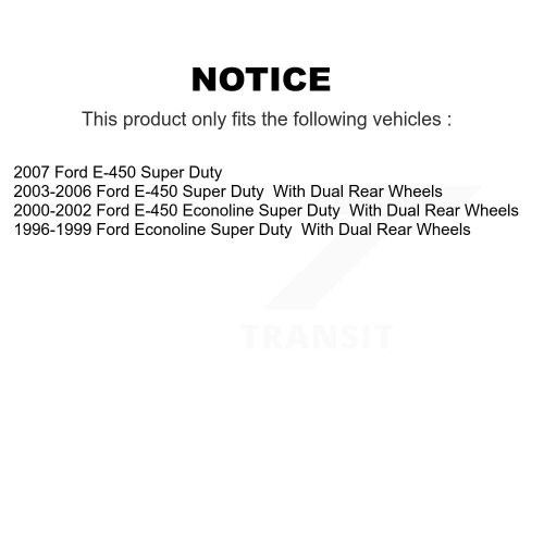 Disques de frein arrière et plaquettes semi-métalliques pour Ford E-450 Econoline Super Duty K8 A-106162