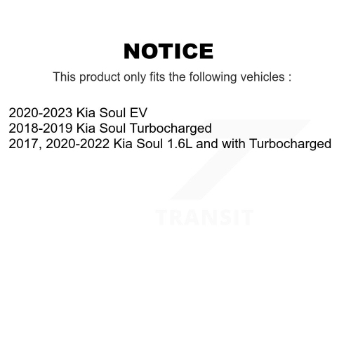 Front Coated Disc Brake Rotors And Ceramic Pads Kit For Kia Soul EV KGA-100995