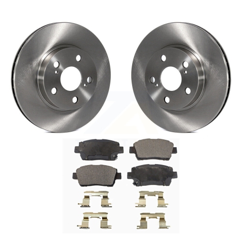 Front Disc Brake Rotors And Semi-Metallic Pads Kit For 2004-2009 Toyota Prius K8F-100413