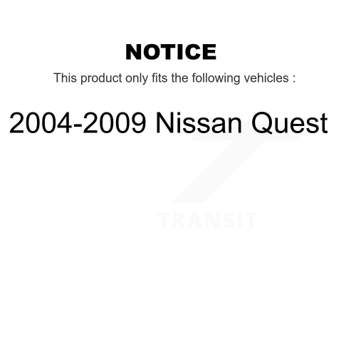 Disques de frein avant et plaquettes semi-métalliques pour Nissan Quest K8F-100380 2004-2009
