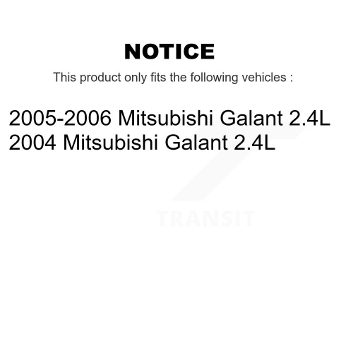 Disques de frein arrière avant et plaquettes semi-métalliques pour Mitsubishi Galant 2,4&nbsp;L K8F-100935 2004-2006