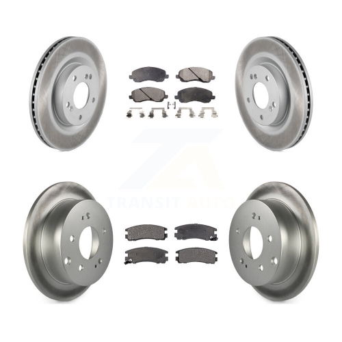 Front Rear Coated Disc Brake Rotors And Ceramic Pads Kit For Mitsubishi Eclipse Galant KGT-101004